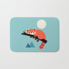 Nap Time Bath Mat | Curated, Graphic, Drawing, Graphicdesign, Animal, Children, Nap, Redpanda, Relax, Illustration 