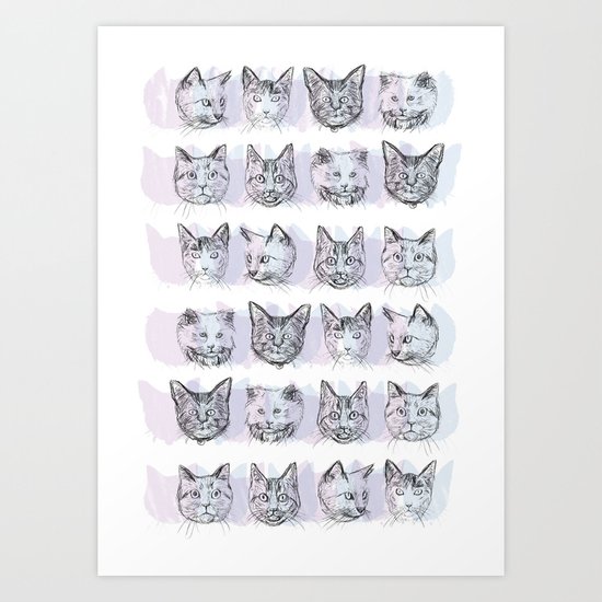 Cats! Cats! Cats! Art Print