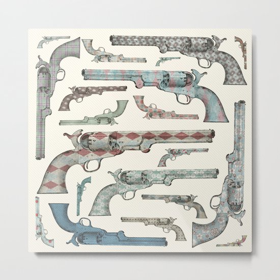 My vintage collection of pistols Metal Print
