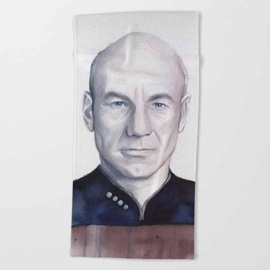 Captain Picard Beach Towel