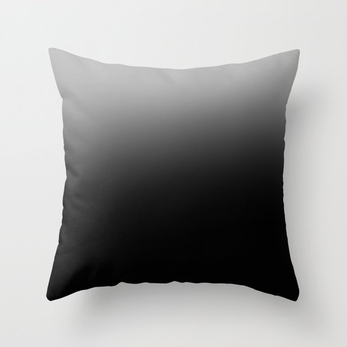 Black and White Gradient Throw Pillow
