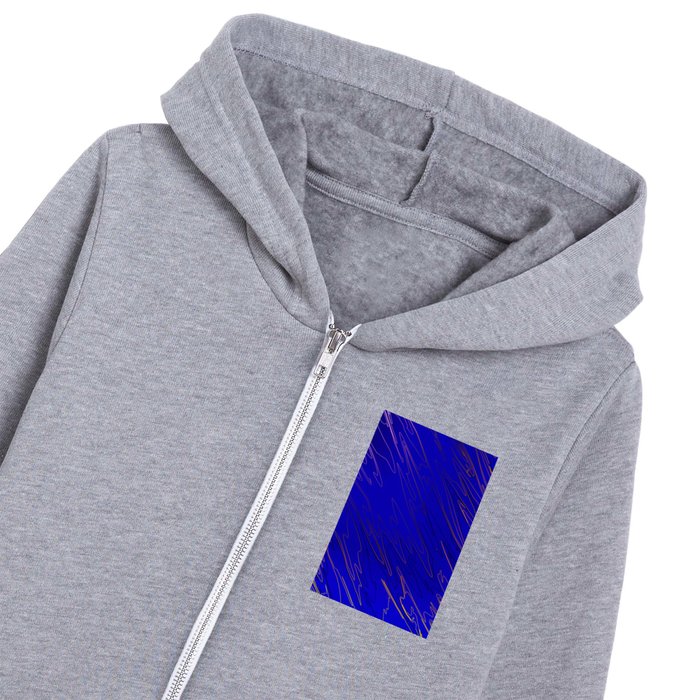 Marbled Blue Kids Zip Hoodie