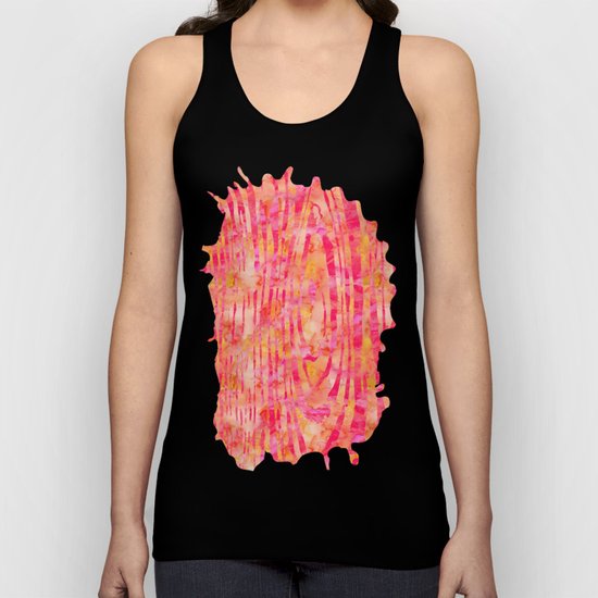 Orange Wood Print Unisex Tank Top