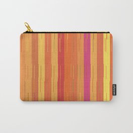 Orange and Yellow Stripes and Lines Abstract Carry-All Pouch
