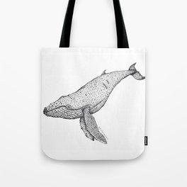 Humpback Whale Illustration Tote Bag