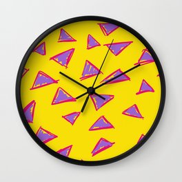 Sketchy Triangles Wall Clock