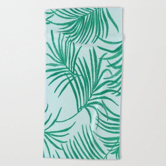 Green Leaves Of Home Beach Towel