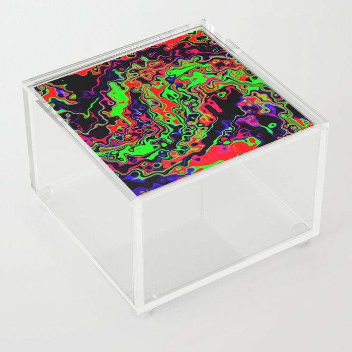 Toxic Waste Psychedelic Rave Spill Acrylic Box