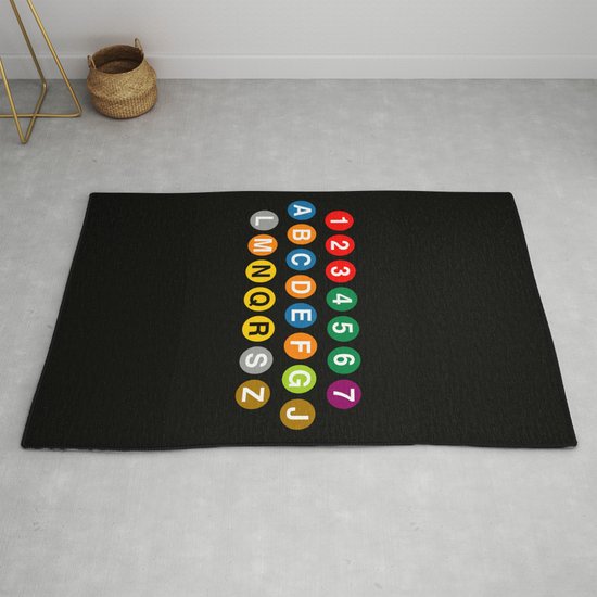 Nyc Subway Rug By Byebyesally Society6