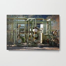 Oil Refinery In Ventura Metal Print | Petrol, Abandoned, Photo, Ojai, Air, Manufacturing, Oil, California, Environment, Ventura 