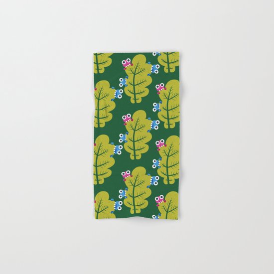 Bugs Eat Green Leaf Hand & Bath Towel
