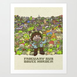 Froguary Subathon Frog Horde Art Print