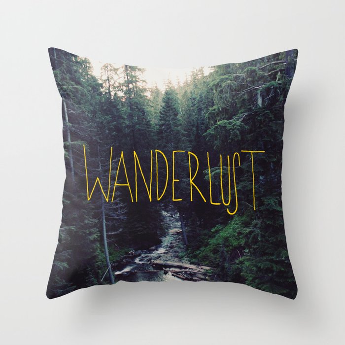 Wanderlust: Rainier Creek Throw Pillow