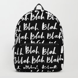 Blah Backpack | White, Blah, Black, Illustration, Minimalism, Black And White, Ink Pen, Repeat, Pattern, Drawing 