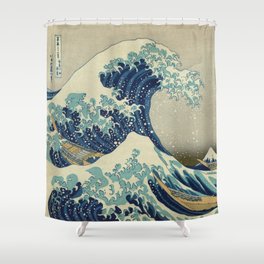 The Great Wave off Kanagawa Shower Curtain