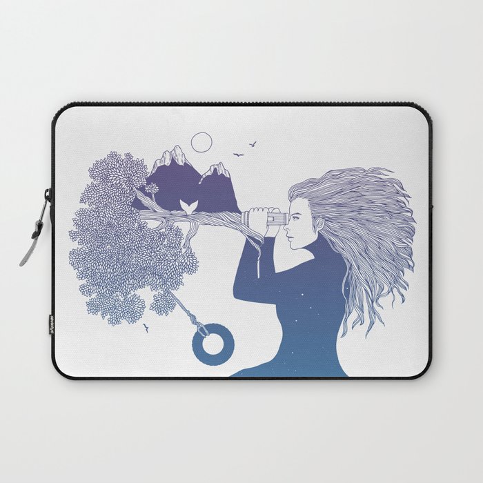 Watching the World I Once Knew (The Night Sky's Point of View) Laptop Sleeve