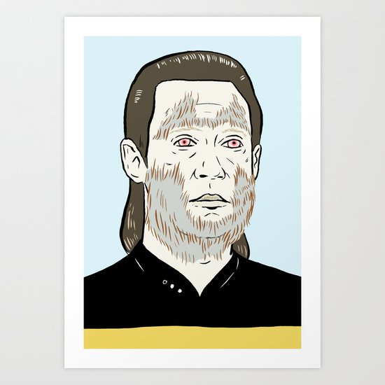 Data Wolf Art Print