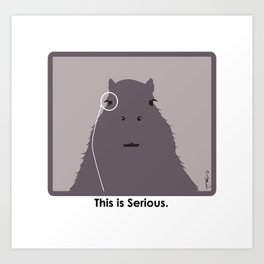 Professor Capybara III Art Print