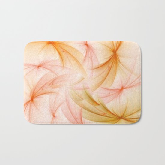 Orange and Peach Fluff Abstract Bath Mat