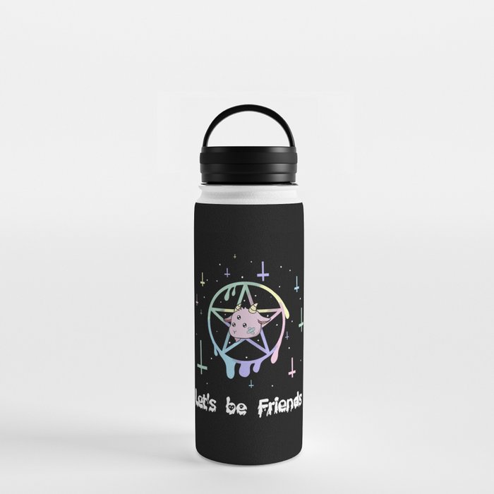 Pastel Goth Creepy Kawaii Cute Creepy Baphomet Water Bottle