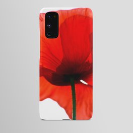 Simply Red - Poppy Flower on White #decor #society6 #buyart Android Case