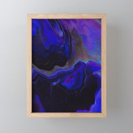 Dark Purple Blue Galaxy - Midnight Shades Framed Mini Art Print