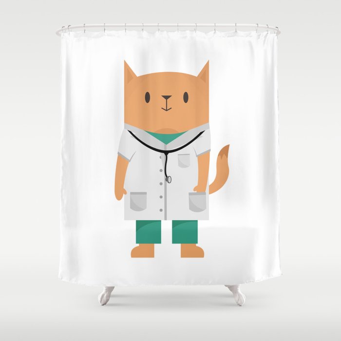 Doctor Cat Shower Curtain