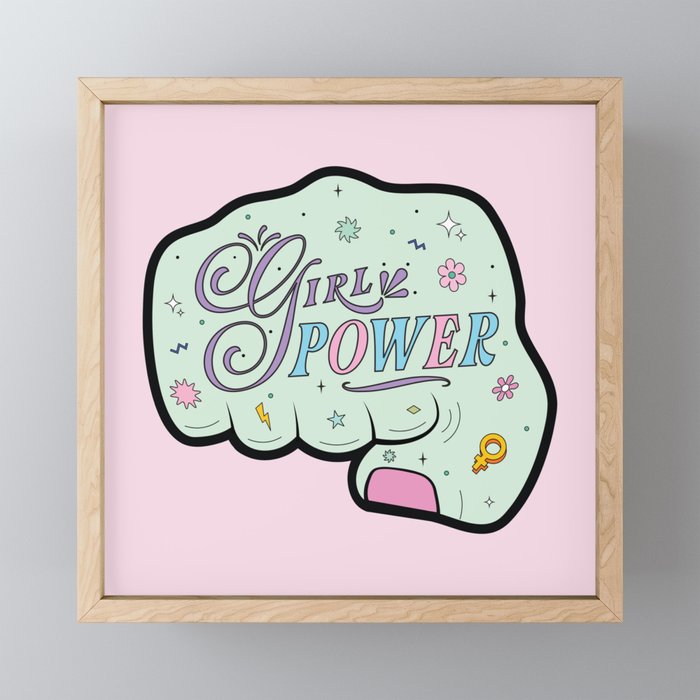 Girl Power Framed Mini Art Print
