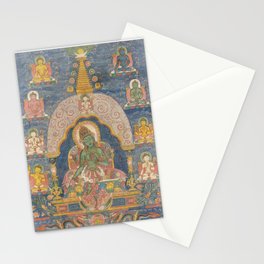 Buddhist Green Tara Thangka Stationery Card
