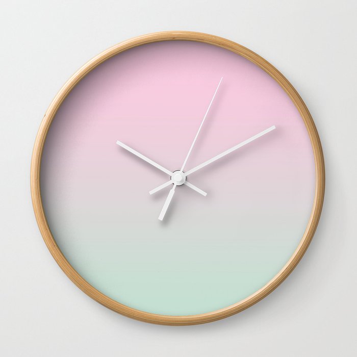 Keelee Ombre Pastels Minimal Canvas Art Painting Sunset Nursery Keelee Ombre Pastels Minimal Canvas Art Painting Sunset Nursery Baby Room Wall Clock