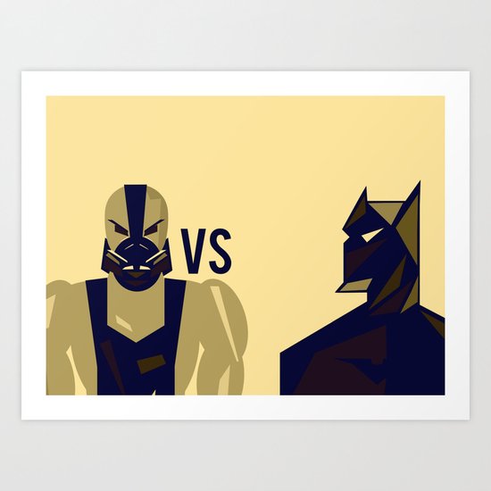 BANE VS THE BAT Art Print