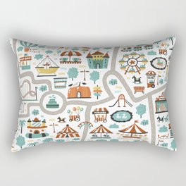 Amusement Park Map Rectangular Pillow