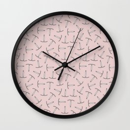 IUD Contraception, Uterus Strong in Pink Wall Clock