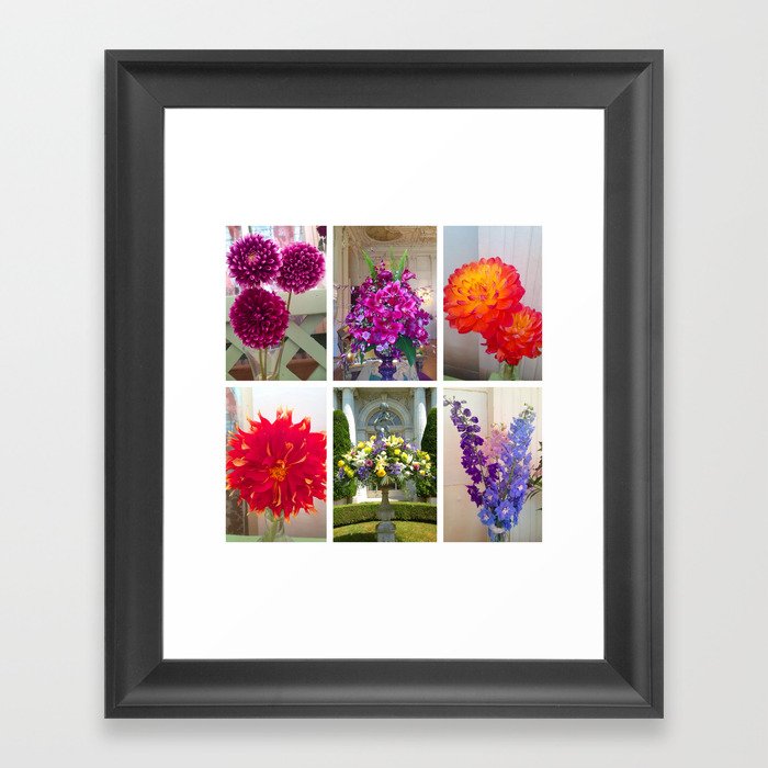 Flower Bursts Framed Art Print