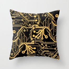 Techno Organic  Throw Pillow