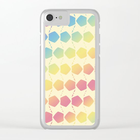 Fall Color Pattern Clear iPhone Case