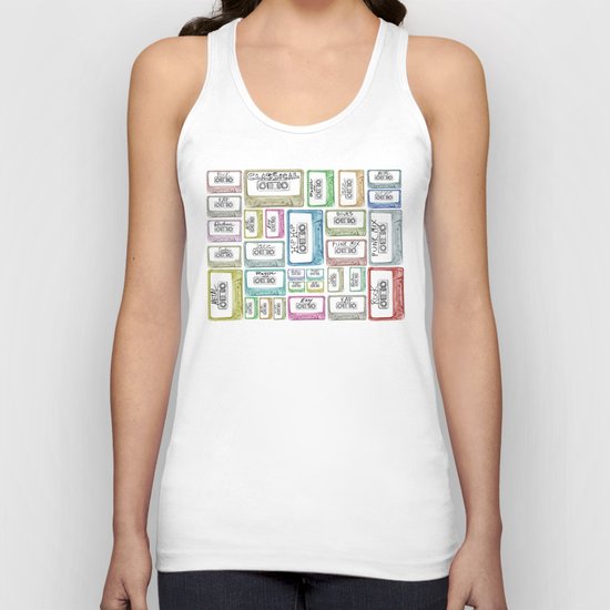 Tape Mix 2 Vintage Cassette Music Collection Unisex Tank Top