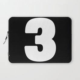 3 (White & Black Number) Laptop Sleeve