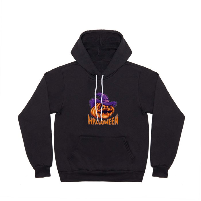 halloween pumpkin with witch hat Hoody
