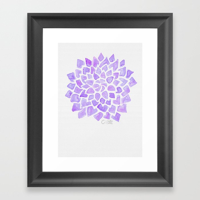 Dahlia Burst Purple Framed Art Print