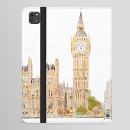 Big Ben and Westminster palace watercolor  iPad Folio Case