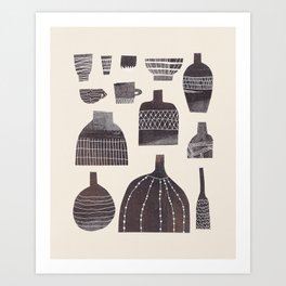 Pottery and Patterns #2 Art Print
