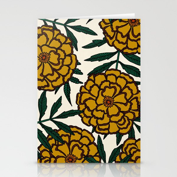 Yellow Marigolds Stationery Cards