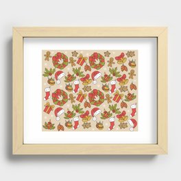 Christmas pattern Recessed Framed Print