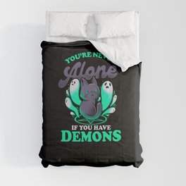 Me And My Demons - Cute Evil Cat Gift Comforter