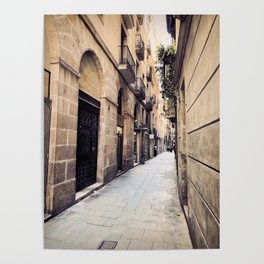 Barcelona old town Poster
