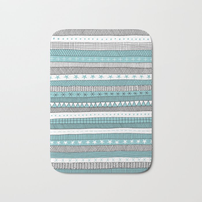 striped bath mat