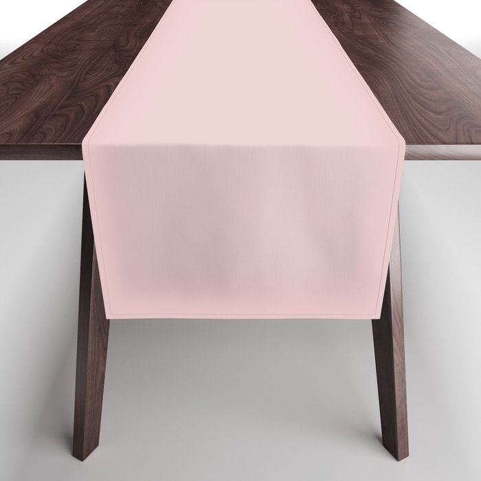 Pale Pastel Pink Solid Color Pairs PPG Pink Cardoon PPG1051-2 - All One Single Shade Hue Colour Table Runner