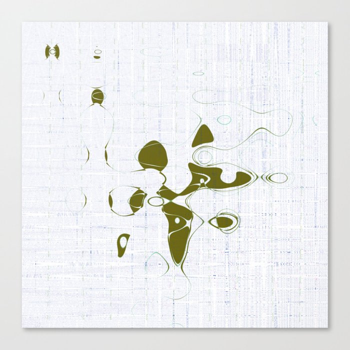 Golden Random Shape Shines On The White Background With Blue Messy