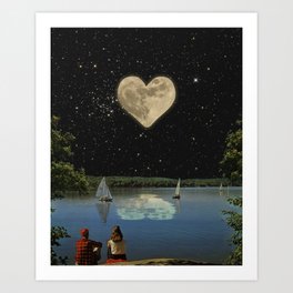 Love is in the space Art Print